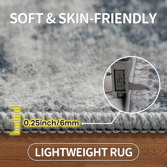 4x6 Area Rugs for Living Room Rug Washable: Modern Large Rug for Dining Room - Image 6