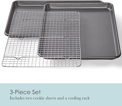 Chicago Metallic Professional Non-Stick Cookie and Jelly-Roll Pan Set - Image 5