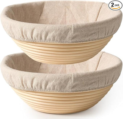 2 Pack Banneton Bread Proofing Baskets by BavifyBaking
