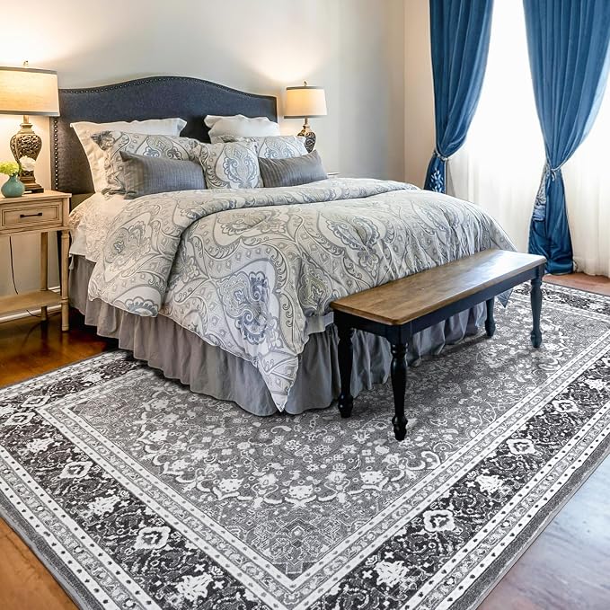 Lessymo Area Rugs 9x12 Living Room- Large Area Rug Machine Washable Area Rug - Image 3