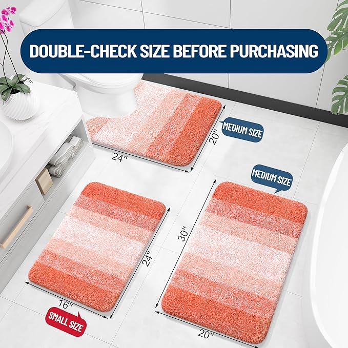 OLANLY Bathroom Runner Rugs Mat 70x24, Extra Soft Absorbent Microfiber Bath Rugs - Image 2