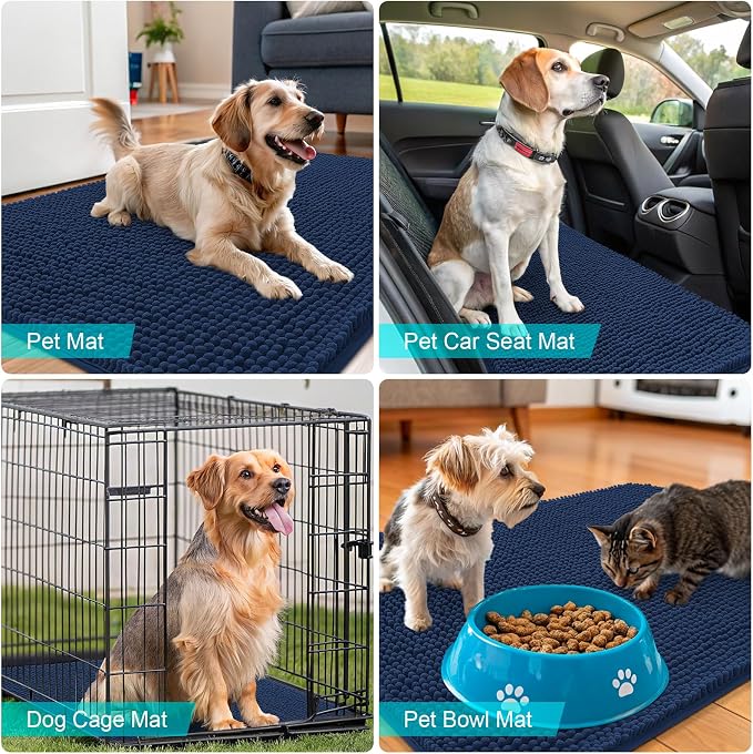 OLANLY Dog Door Mat for Muddy Paws 47x24, Absorbs Moisture and Dirt, Absorbent - Image 7