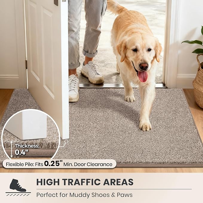 PURRUGS Dirt Trapping Door Mat 24" x 84", Non-Slip Machine Washable Entryway Rug - Image 6