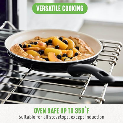 GreenLife Non Stick Fry Pan Set, Non-Toxic PFAS-Free Ceramic Skillets, - Image 5