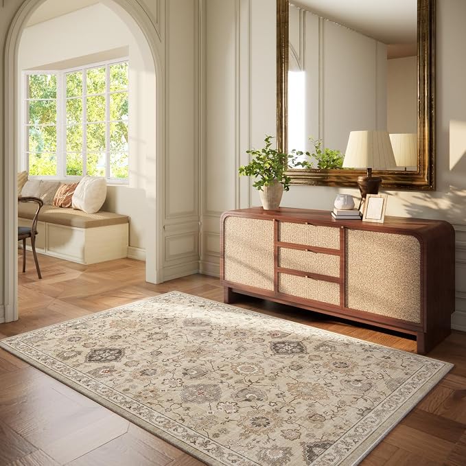 Machine Washable Small Rugs for Entryway: Door Mat Indoor Entrance 4x6 Area Rug - Image 6