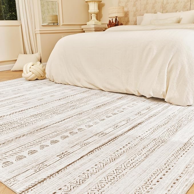 6x9 Area Rugs for Living Room Machine Washable Rug Distressed Indoor Carpet by Tchdio