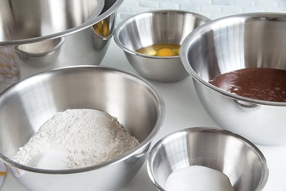 Fox Run 6-Piece Nesting Stainless Steel Polished Mirror Finish Mixing Bowls Set - Image 3