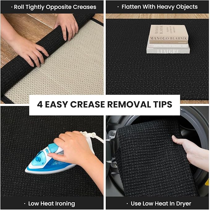 IOHOUZE Washable Runner Rug 3x12 Non Slip Rubber Backed Extra Long Hallway - Image 2