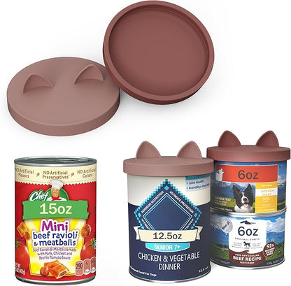 OHMO 2 Pack Pet Food Can Lids, BPA Free Silicone Covers by OHMO