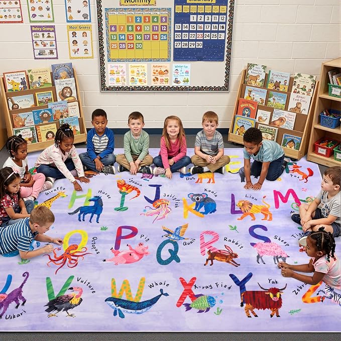 4x6 ABC Classroom Rug for Kids Playroom, Alphabet Rug by Unknown