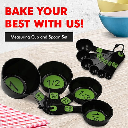 Chef Craft Easy to Ready Plastic Measuring Cup Set, 10 piece set - Image 2