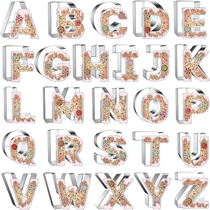 4 Inch Alphabet Letter Cookie Cutter Set by Xzhloym