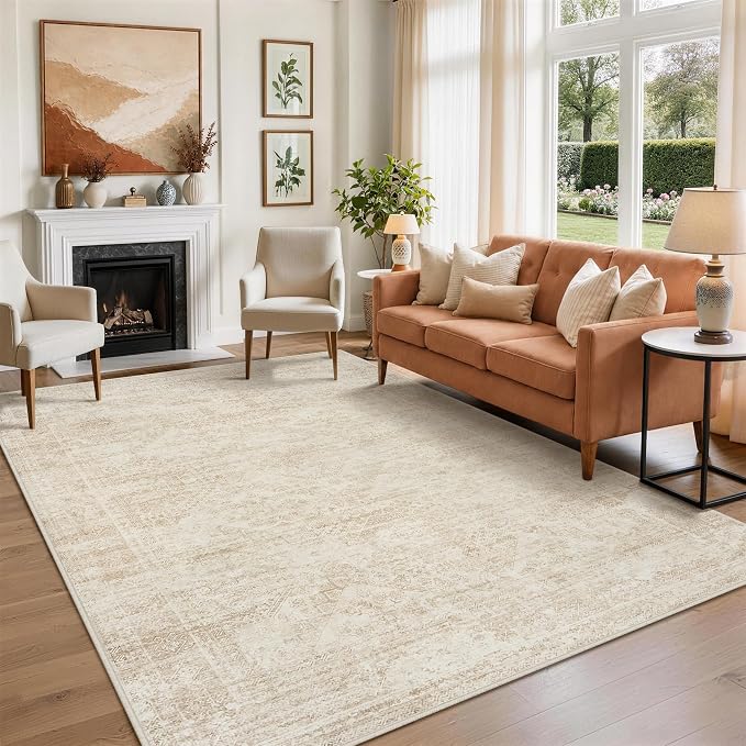 6x9 Area Rugs for Living Room Rug Washable: Abstract Rug for Dining Room - Image 3