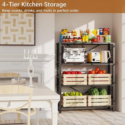 GIOTORENT 4-Wire Heavy-Duty Shelf, Standing Storage Shelves, Metal Shelving - Image 3