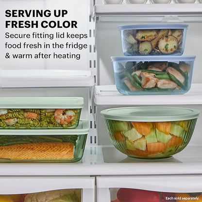 Pyrex Colors Sculpted Tinted Small/Medium Glass Mixing Bowls - Image 4