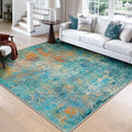 RELEANY Washable Area Rugs Square 8ft Non-Slip Modern Abstract Soft by RELEANY