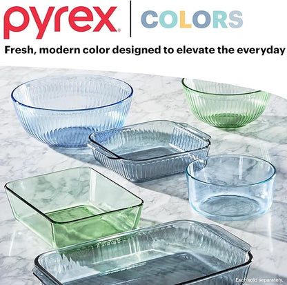 Pyrex Colors Tinted 3-PC, Unlidded Small/Medium/Large Glass Mixing Bowls - Image 5