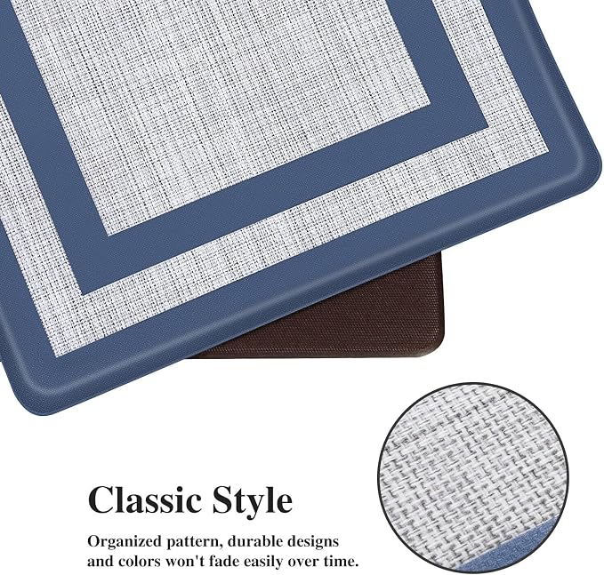 Mattitude Kitchen Mats Set of 2 Cushioned Rugs 0.47 inch Thick Anti-Fatigue Mats - Image 3
