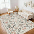 5x7 Area Rugs Washable Rug: Boho Living Room Rug Soft Non-Slip Low Pile Carpet by Yidanamy