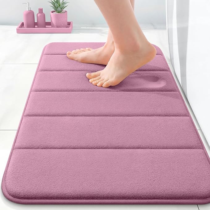 OLANLY Memory Foam Bath Mat 35x16, Super Soft Absorbent Bathroom Rugs, Quick Dry by OLANLY