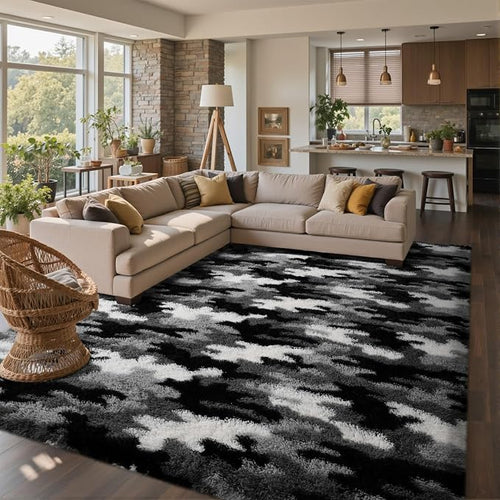 6x9 Ft Large Shag Rugs for Living Room Decor, Tie-Dyed Ultra Soft Fluffy Furry - Image 2