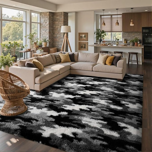 8x10 Ft Extra Large Shag Rugs for Living Room, Tie Dyed Ultra Soft Fluffy Furry by Cuzwlovita