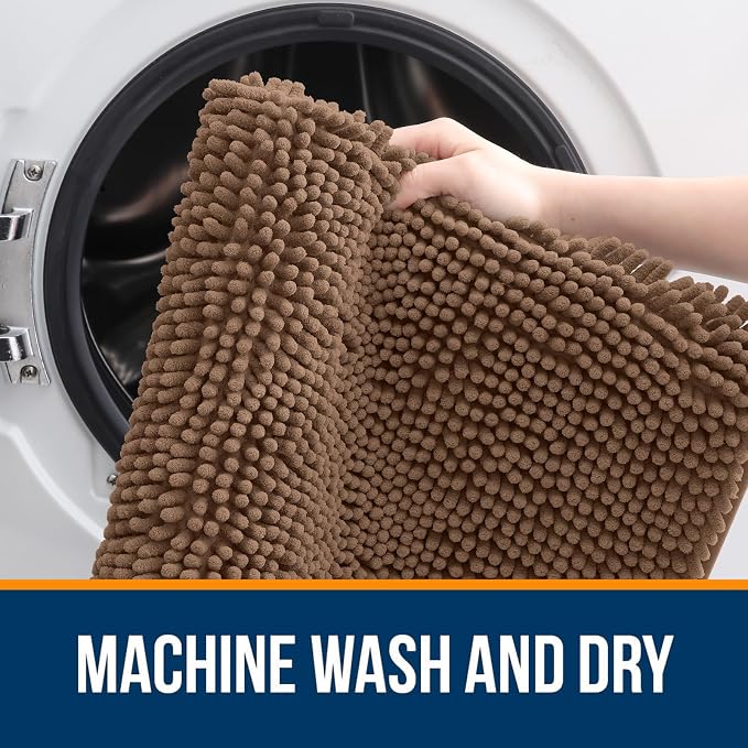 OLANLY Large Bathroom Rugs 40x32, Extra Soft Absorbent Chenille Bath Rugs - Image 5