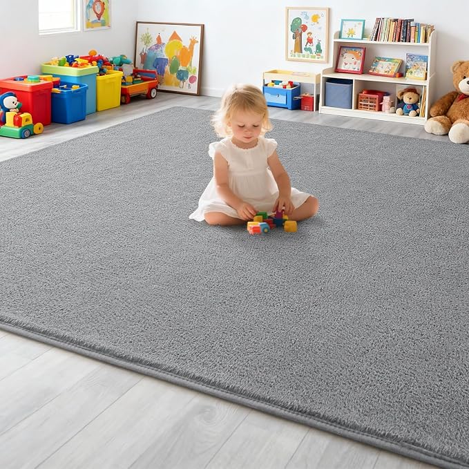 5x7 Feet Grey Area Rugs for Bedroom, Indoor Washable Memory Foam Rug for Living - Image 7