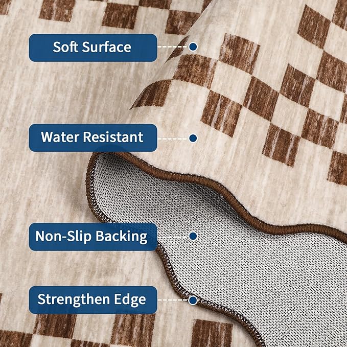 Rug Runners for Hallways 2x8 Washable Kitchen Runner Rug Non Slip Low Pile - Image 5