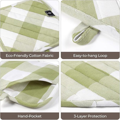 Cotton Pot Holders for Kitchen Heat Resistant Potholder Hot Pads Trivet Coaster - Image 3
