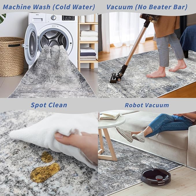 4x6 Rug Machine Washable Non-Slip – Soft Small Area Rug - Image 7