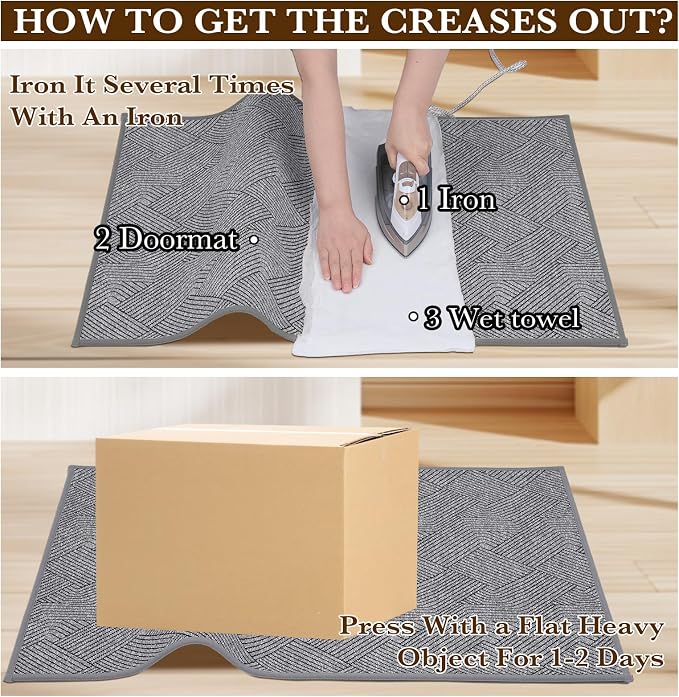 Indoor Door Mat 36"x59" Large, Low-Profile Welcome Front Door Mat Indoor - Image 7