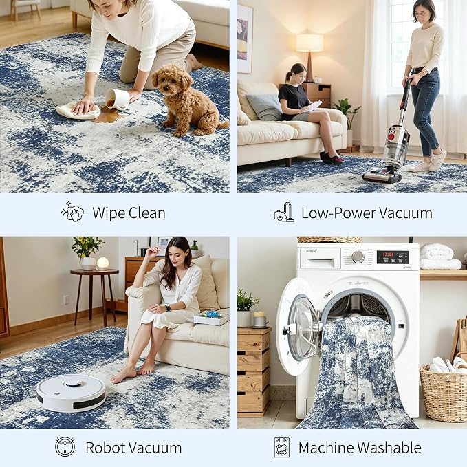 Area Rug Living Room Rugs: 8x10 Large Soft Indoor Carpet Modern Abstract Decor - Image 6