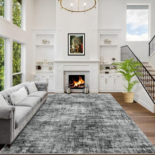 10x14 Area Rugs Washable Rug: Modern Abstract Living Room Rug Soft Anti-Skid by GENTDRIZZ