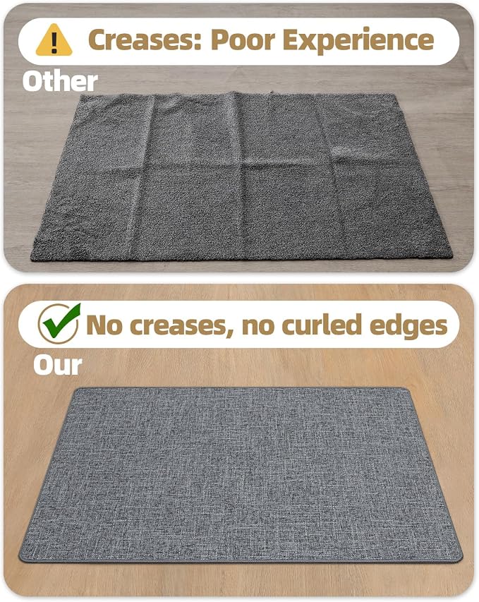 Color&Geometry Ultra Thin Indoor Door Mat 24"x36", Non Slip Rubber Backed Dirt - Image 5