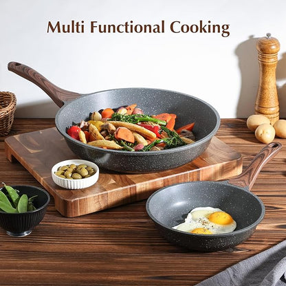 SENSARTE Nonstick Frying Pan Skillet, Swiss Granite Coating Omelette Pan - Image 8