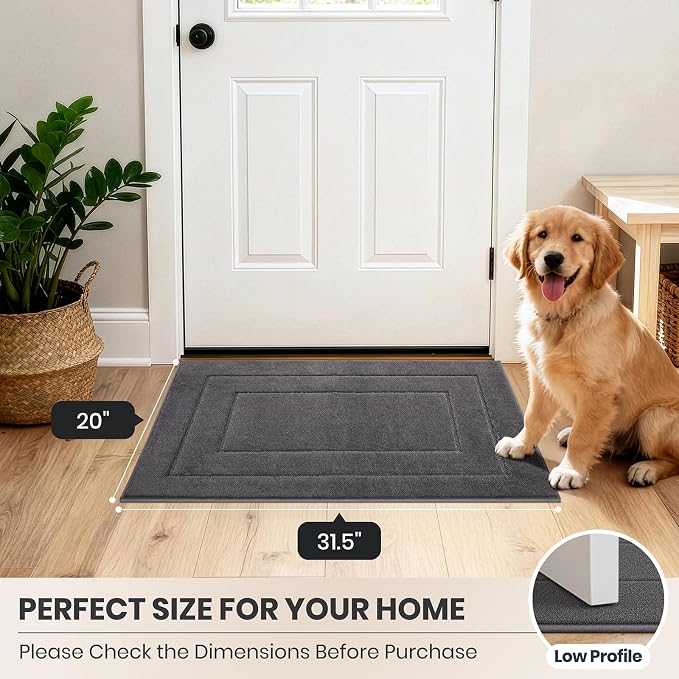 PURRUGS Dirt Trapping Door Mat 20in x 31.5in, Non-Slip/Skid Machine Washable - Image 8
