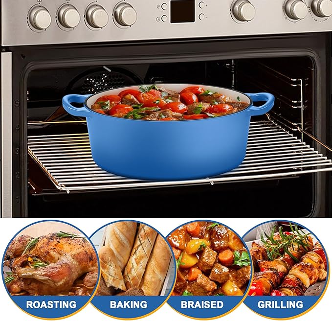 E-far 5QT Oval Dutch Oven Pot - Image 5