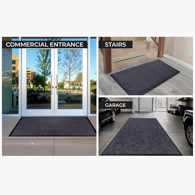 Commercial Door Mat 4'x8' Grey, Heavy Duty Industrial Floor Mat - Image 8