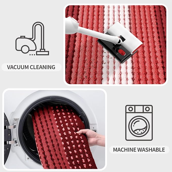Kitinjoy Indoor Outdoor Door Mat, 48x30 Non-Slip Absorbent Dirt Trapper - Image 5