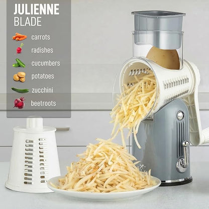 Zulay Kitchen Rotary Cheese Grater 5 Blade Cheese Shredder - Image 7