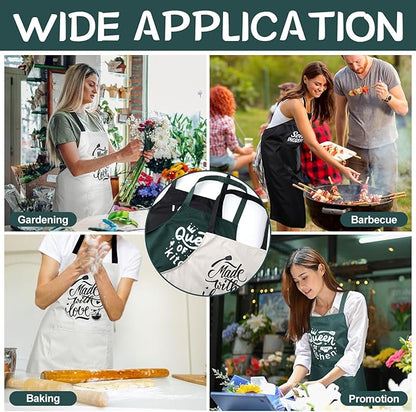 Jeyiour 3 Pack Funny Cooking Aprons Women Oil-proof Kitchen Aprons - Image 6