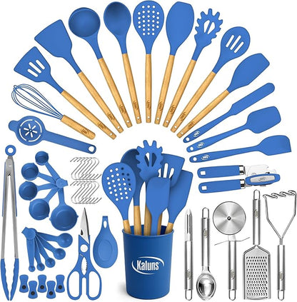 Kaluns 50 PCS Silicone Kitchen Utensils Set Complete Kitchen Set by Kaluns%C2%AE