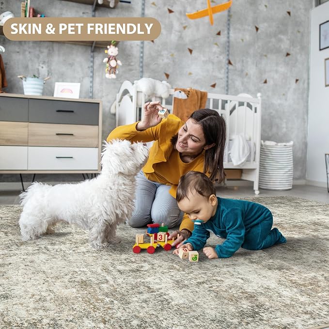 6x9 Area Rugs for Living Room Rug Washable: Abstract Rug for Dining Room - Image 8
