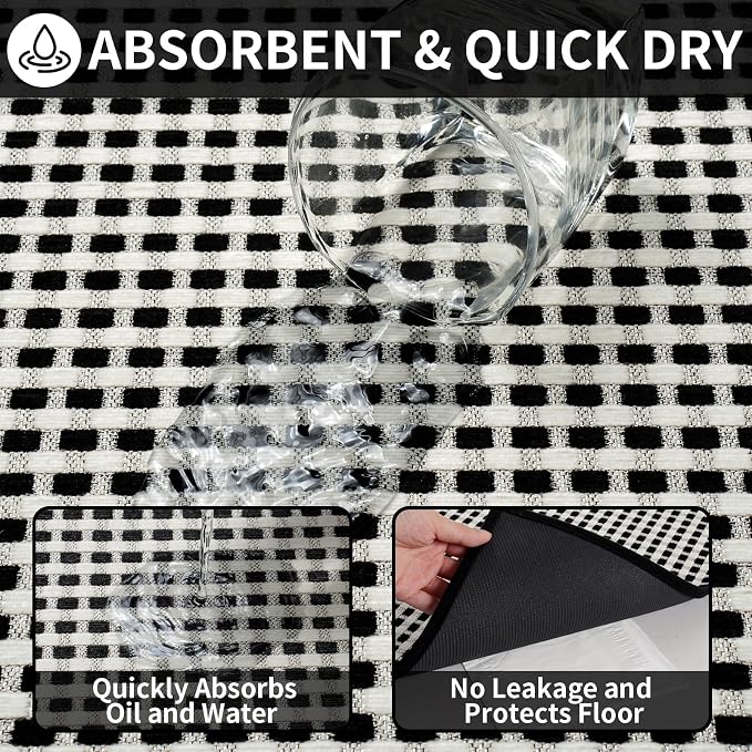 YDKGL Large Kitchen Runner Rugs Long Kitchen Mat Non Slip Washable, Super - Image 4