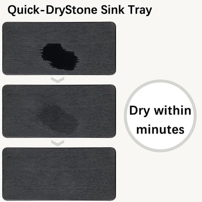 NiuYichee 2 Pcs Water Absorbing Stone Trays, Kitchen/Bathroom Sink Soap Dish - Image 6