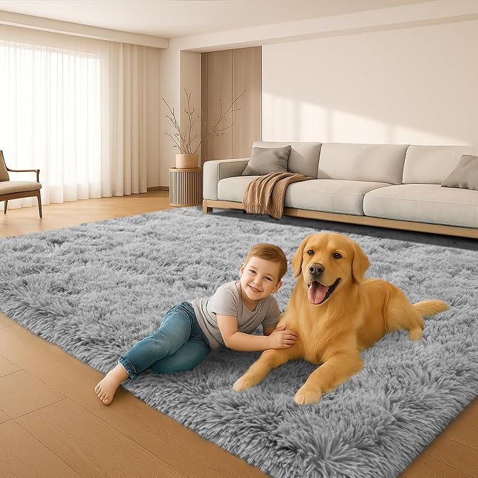 5x7ft Fluffy Plush Shag Rug, Soft Area Rug - Image 5