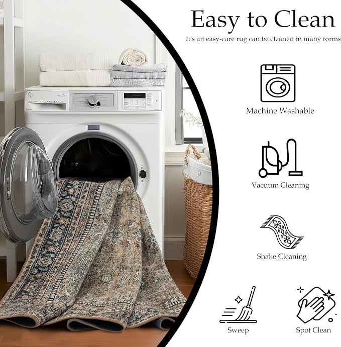 Ruaruarug Washable Area Rug 8x10 - Image 5