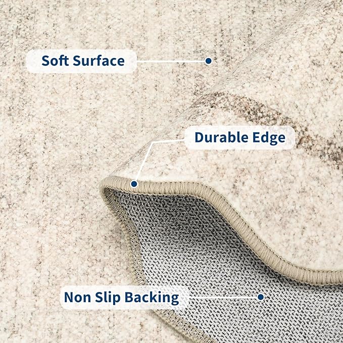 GarveeHome Scalloped Washable Kitchen Runner Rug 2x8, Non Slip Boho Soft - Image 4