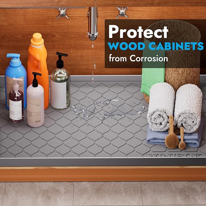 Winisok Silicone Under Sink Mat 25" x 19", kitchen Essentials and Gadgets - Image 3